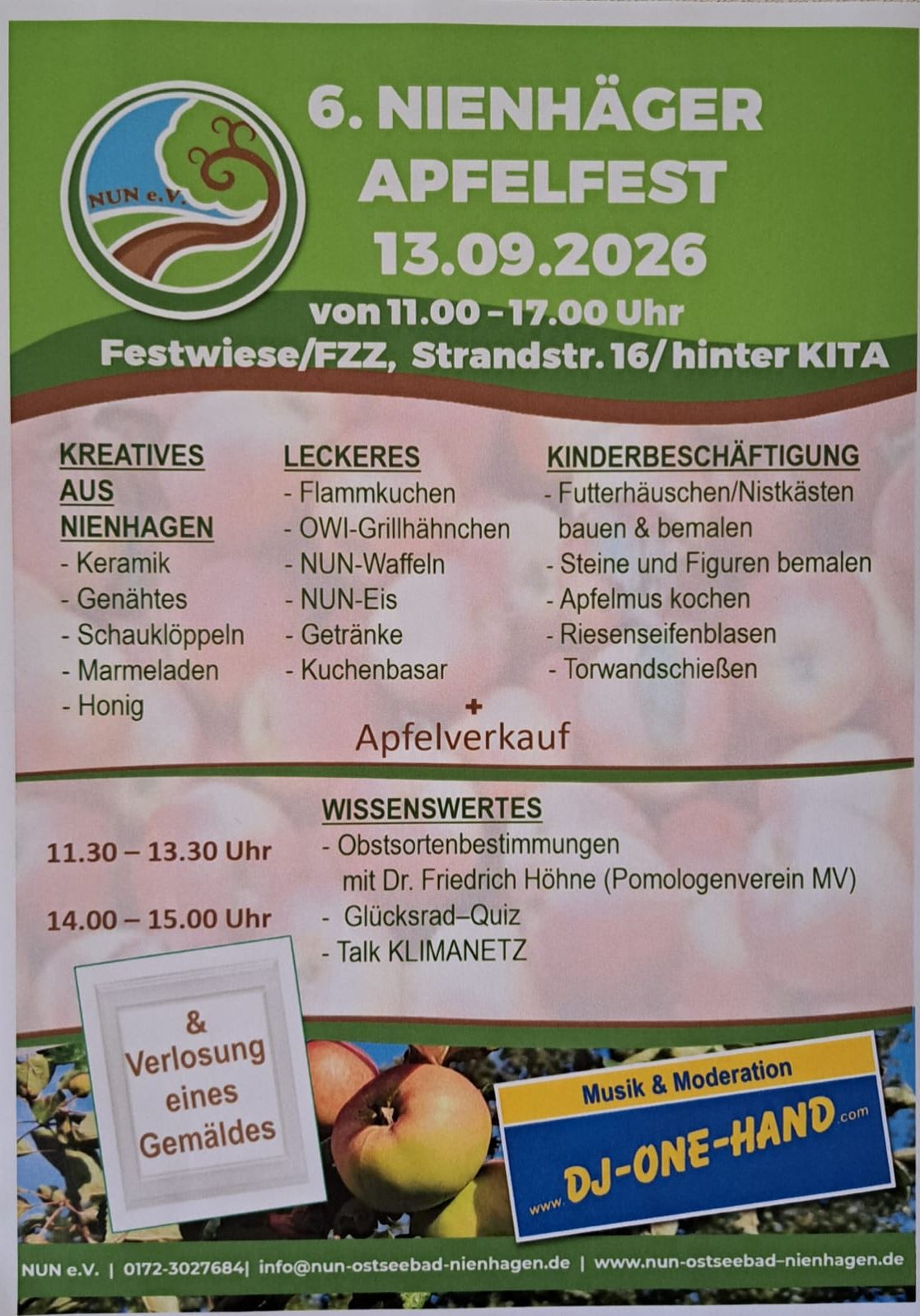 Apfelfest 2026 des Nienhäger Umweltvereins e.V. Apfelfest 2026 des NUN Nienhagen